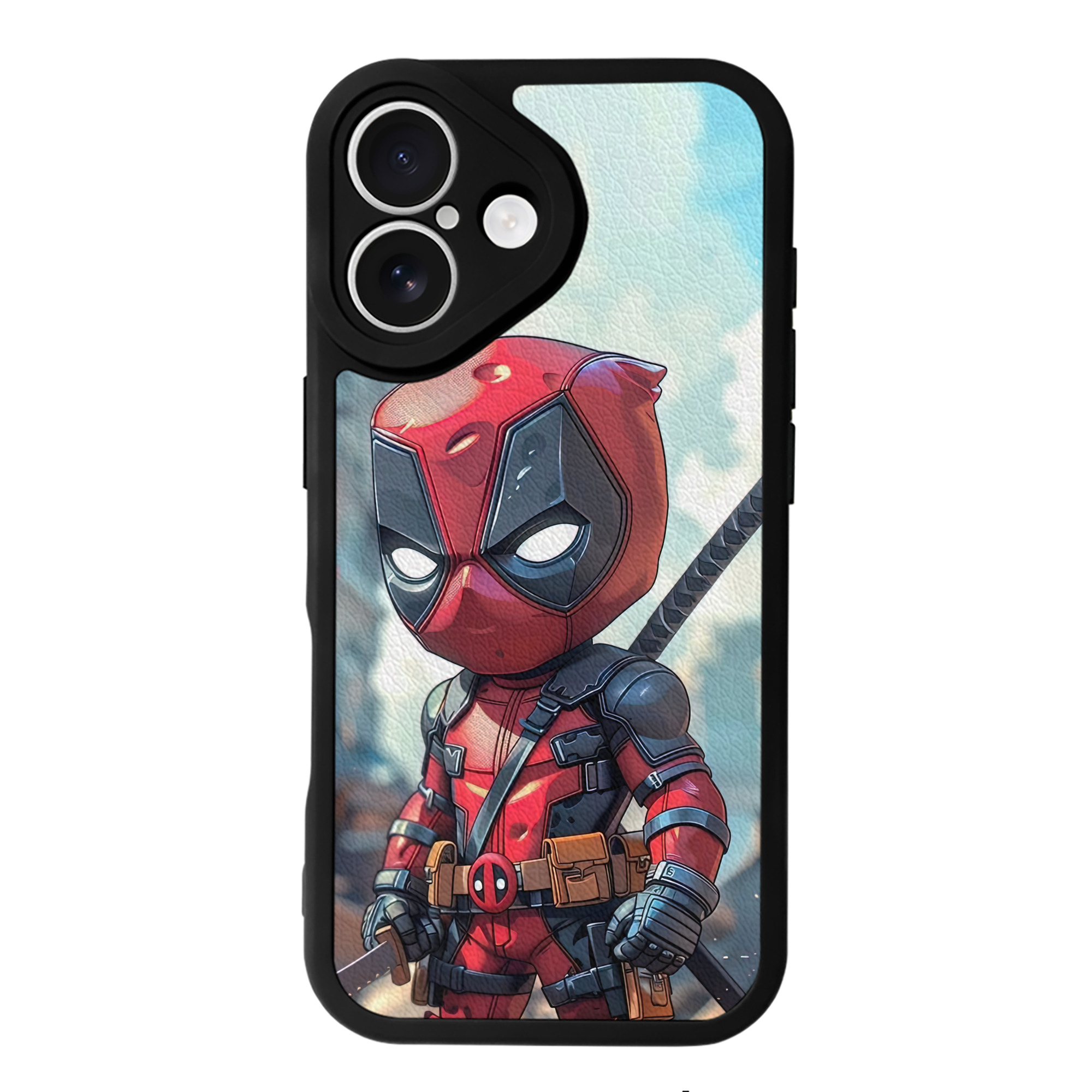 （画像用） Deadpool デッドプール 【iPhone 16シリーズ対応】シリコンスマホケース（レザー調） 材質：シリコン
